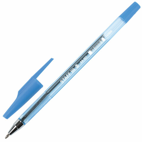 Ручка шариковая STAFF AA-927, СИНЯЯ, корпус тонированный, хромированные детали, 0,7 мм, линия 0,35 мм, 142809 оптом