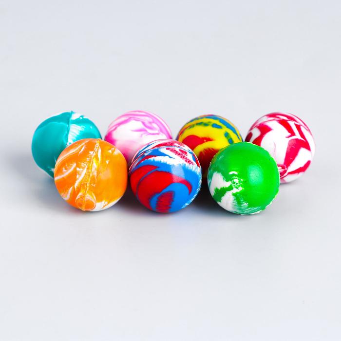 Мяч каучуковый «Блеск», 2,4 см, цвета МИКС оптом