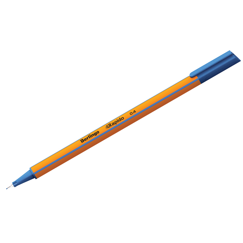 Ручка капиллярная Berlingo "Rapido" синяя, 0,4мм, оптом
