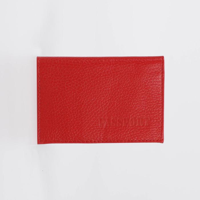 Обложка для паспорта, цвет красный оптом