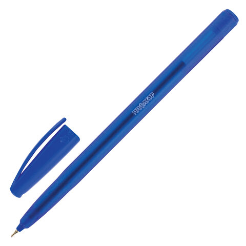 Ручка шариковая масляная в безопасном синем корпусе ПИФАГОР, СИНЯЯ, узел 0,7 мм, линия письма 0,3 мм, 143539 оптом
