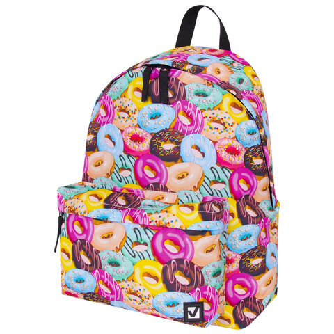 Рюкзак BRAUBERG, универсальный, сити-формат, Donuts, 20 литров, 41х32х14 см, 228862 оптом