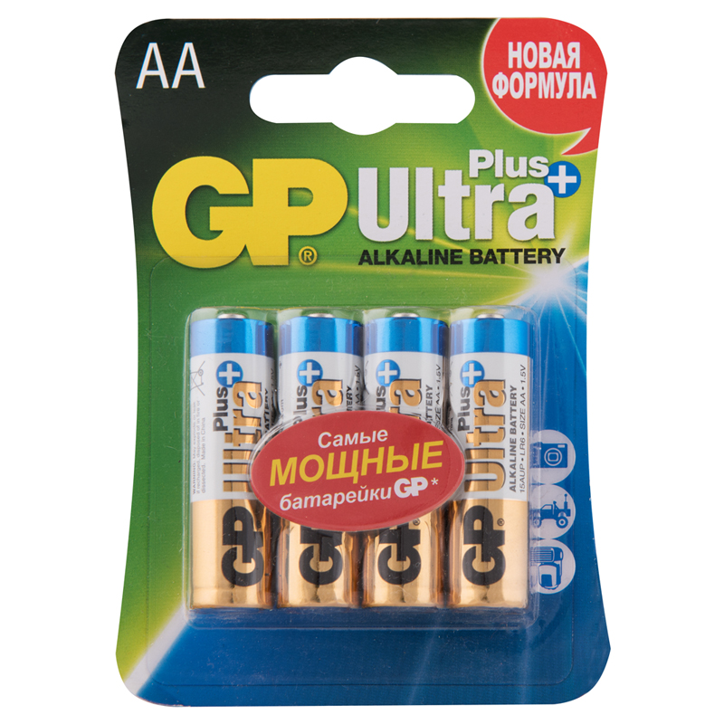 Батарейка GP Ultra Plus AA (LR6) 15AUP алкалиновая оптом