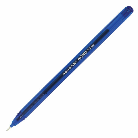 Ручка шариковая масляная PENSAN "Buro", СИНЯЯ, игольчатый узел 1 мм, линия письма 0,8 мм, 2270 оптом