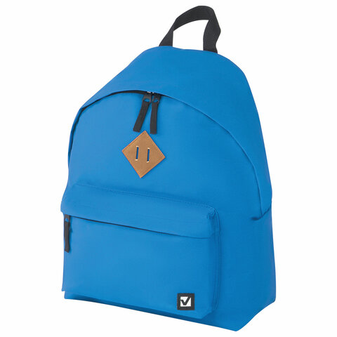 Рюкзак BRAUBERG, универсальный, сити-формат, один тон, голубой, 20 литров, 41х32х14 см, 225374 оптом