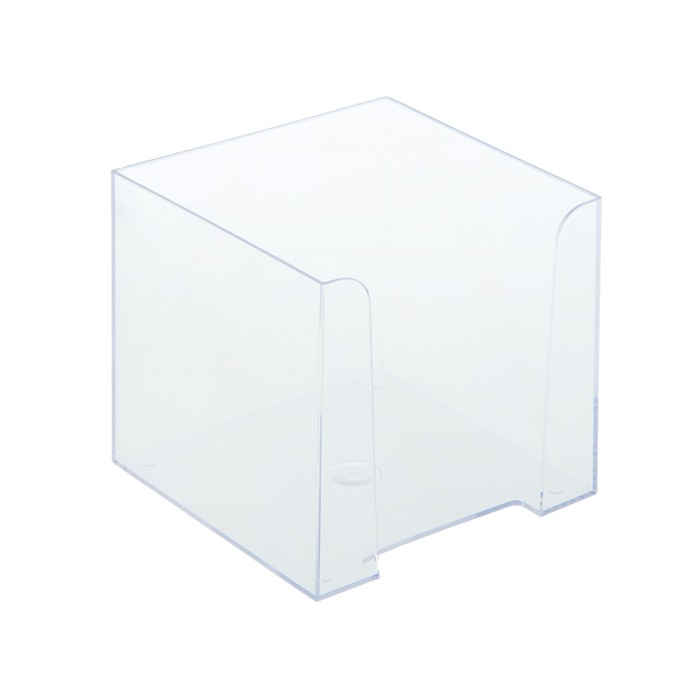 Подставка для бумажного блока 90 х 90 х 90 мм, пластиковая, прозрачная оптом