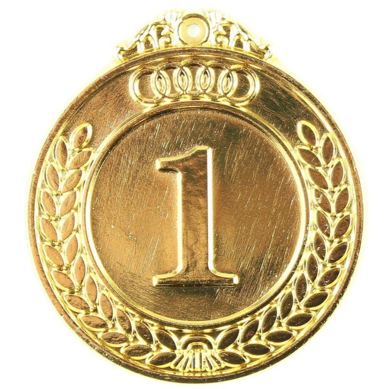 Медаль 1 место 50мм классическая золото 283933 оптом
