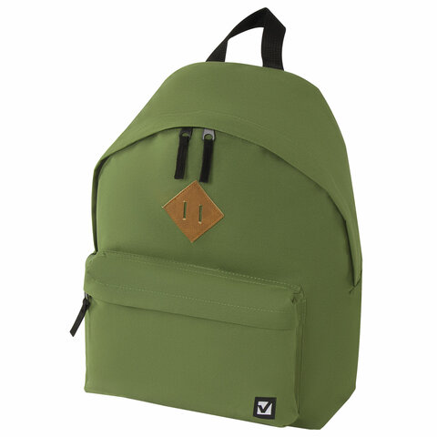 Рюкзак BRAUBERG, универсальный, сити-формат, один тон, зеленый, 20 литров, 41х32х14 см, 225382 оптом