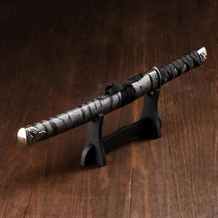 Сувенирное оружие «Катана», серые ножны под зебру оптом