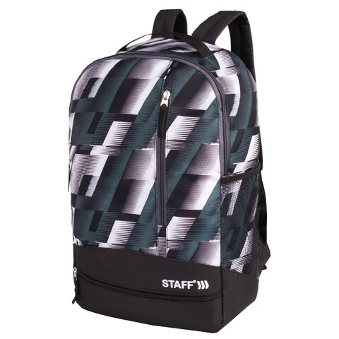 Рюкзак STAFF STRIKE универсальный, 3 кармана, черно-серый, 45х27х12 см, 270784 оптом